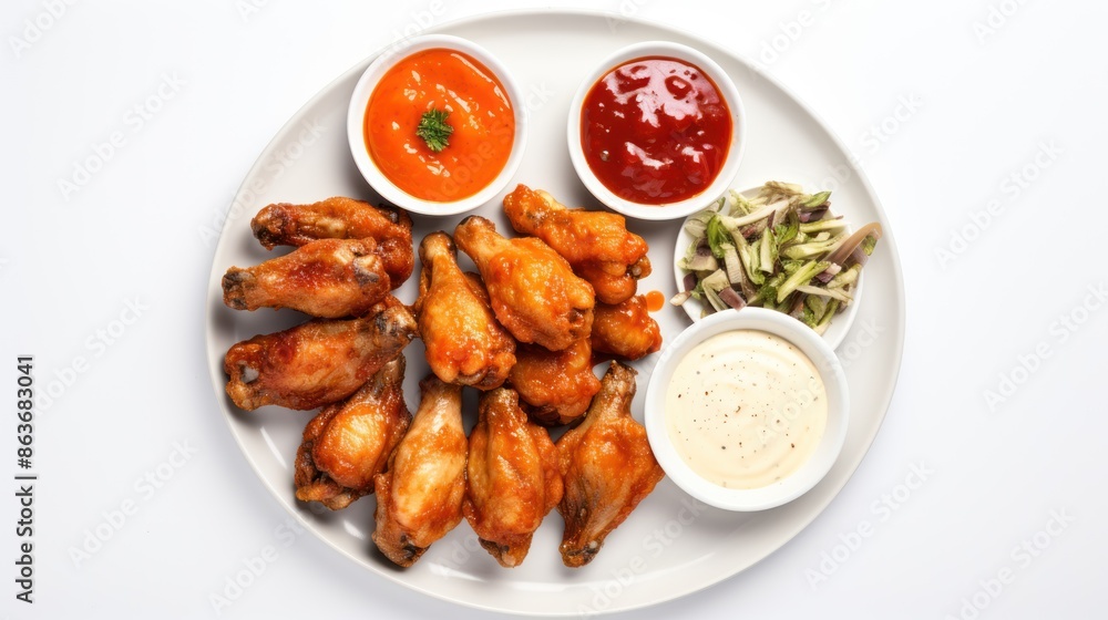 Air fryer chicken wings glazed with hot chilli sauce Air fryer chicken wings glazed with hot chilli sauce