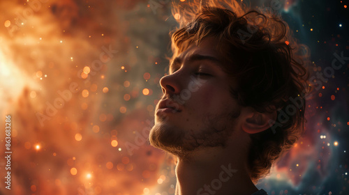 Young boy imagines adventures that transcend the boundaries of space