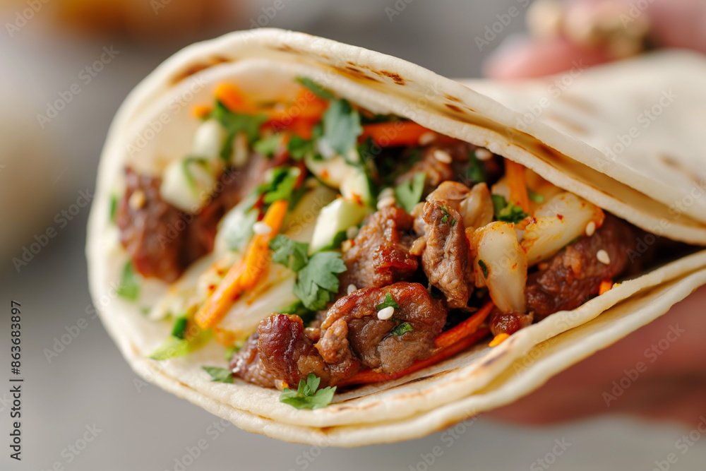 Korean BBQ fiesta in a single bite - taco style! Korean BBQ fiesta in a single bite - taco style!