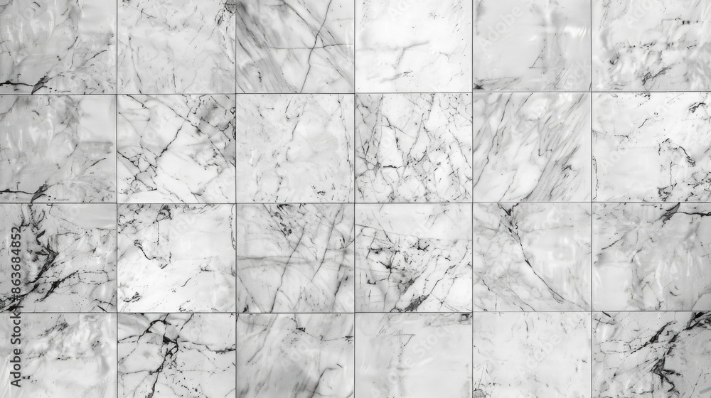 Obraz premium White Marble Tiles Seamless Texture