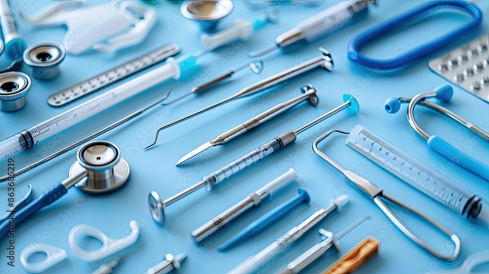 Close-up shots of medical devices and instruments Close-up shots of medical devices and instruments
