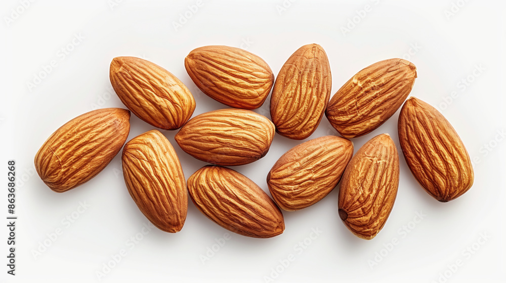 Close up Almond isolated on white background. Close up Almond isolated on white background.