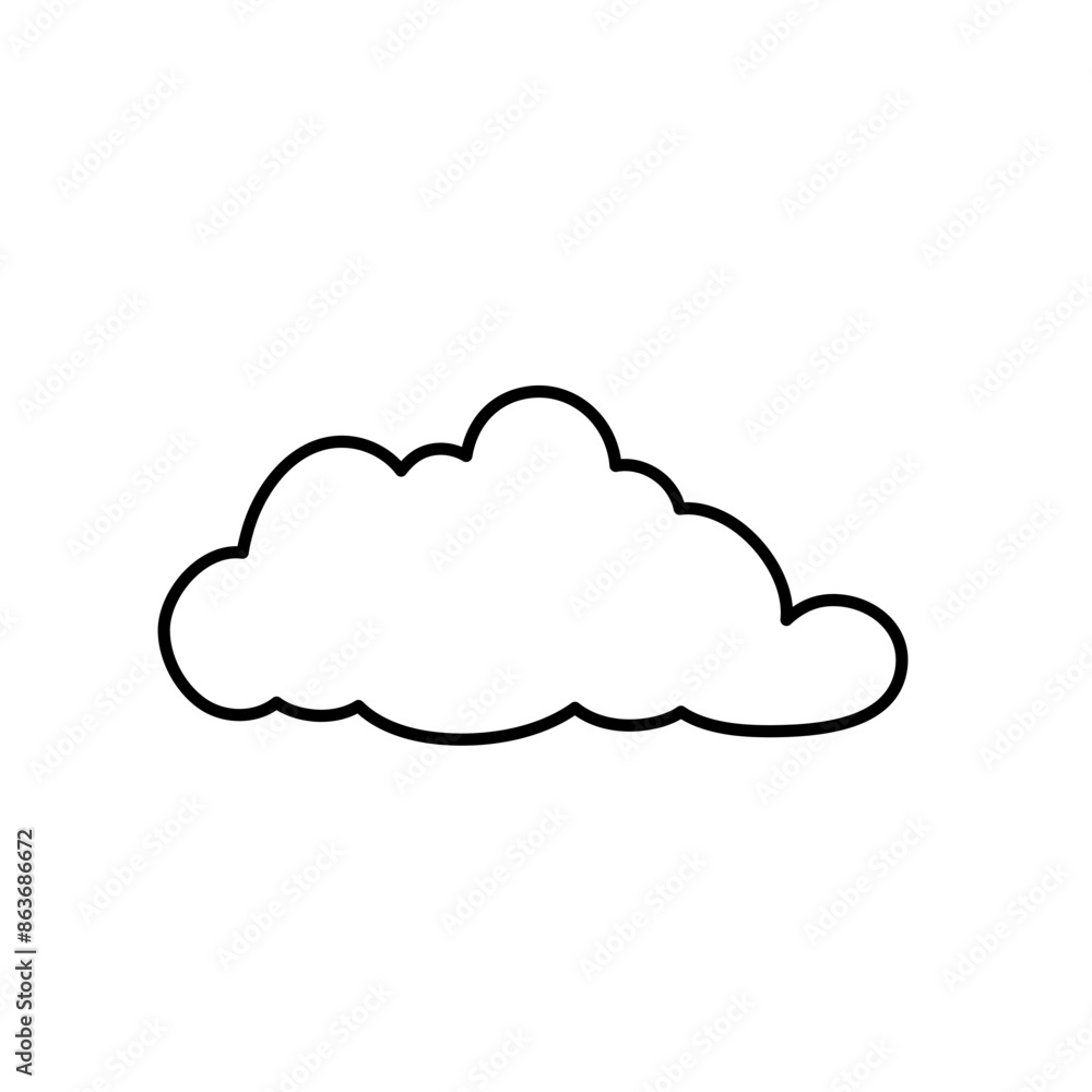 Clouds line art icon Clouds line art icon
