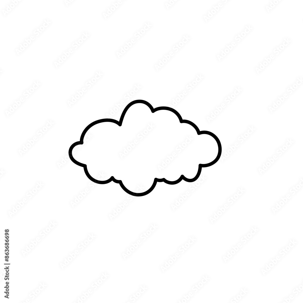 Clouds line art icon Clouds line art icon