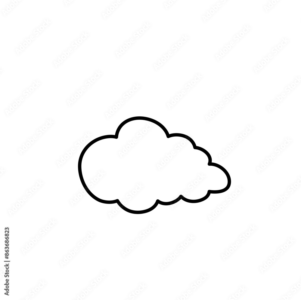 Clouds line art icon Clouds line art icon