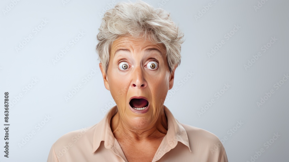 Old Woman with surprised expression Old Woman with surprised expression