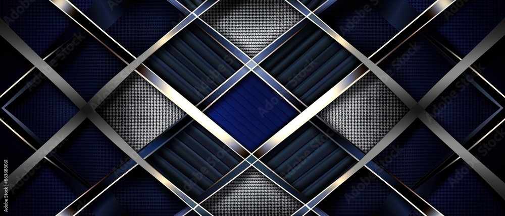 Elegant geometric background with silver and navy blue geometric patterns Elegant geometric background with silver and navy blue geometric patterns