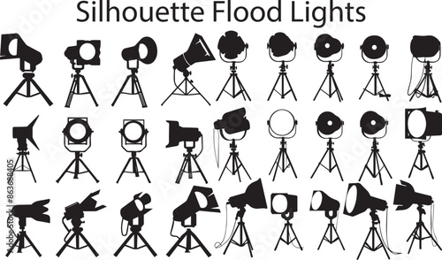 Studio Lights Abstract Silhouette Vector Graphics Pack