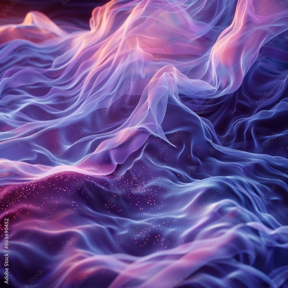 Obraz premium Abstract Waves - Flowing Patterns, Mysterious Vibe