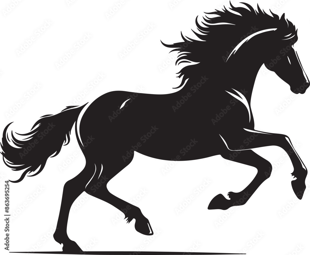 horse silhouette vector art illustration with white background
horse silhouette vector art illustration with white background