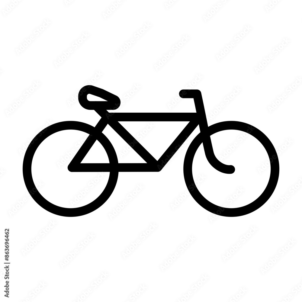 Bicycle Vector Line Icon Design Bicycle Vector Line Icon Design