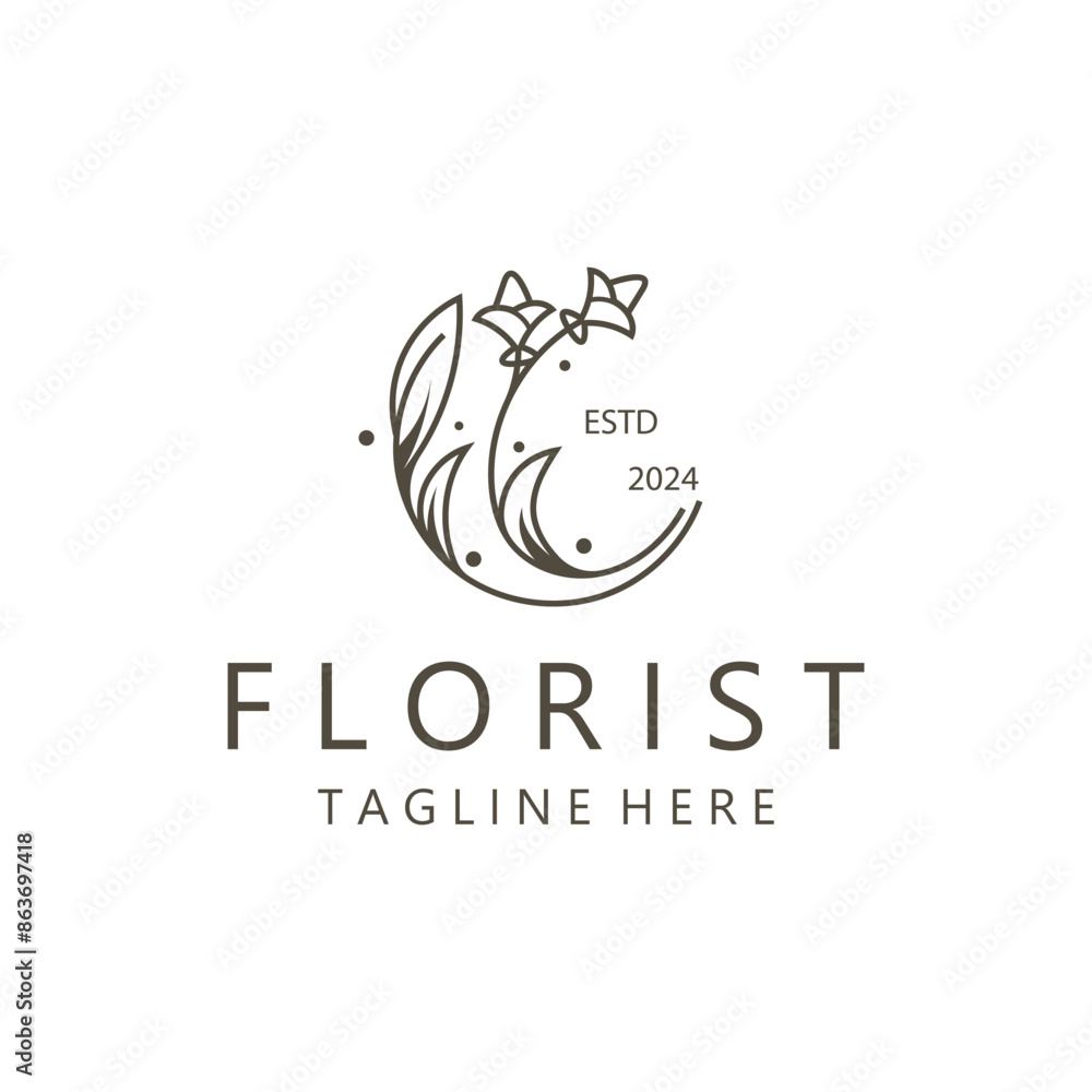 Flower logo design Floral emblem. Cosmetics, Spa, Beauty salon identity, Boutique and wedding template Flower logo design Floral emblem. Cosmetics, Spa, Beauty salon identity, Boutique and wedding template