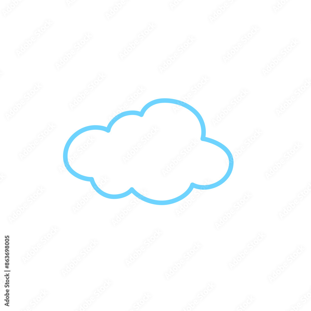 Clouds line icon