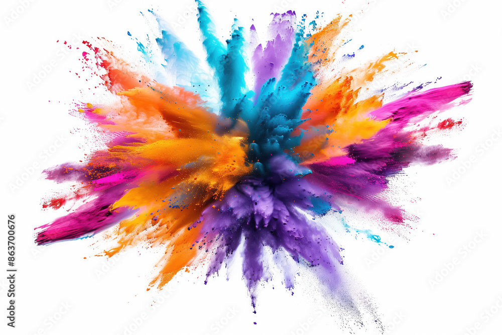 Powder color splash isolated on white background. Powder color splash isolated on white background.