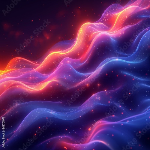 Abstract Digital Artwork with Flowing Patterns