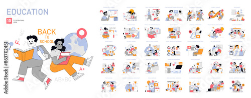 education. Flat Vector Illustration