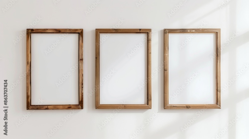 Frame on the wall mock up. Illustration generated by ai Frame on the wall mock up. Illustration generated by ai