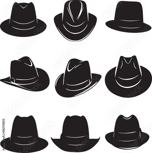 Dark Silhouette Shapes Vector Set