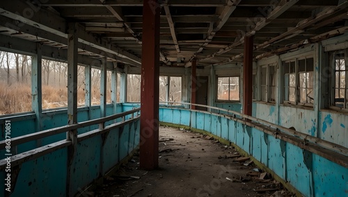 Exploring the mysteries of an abandoned theme park frozen in time ai_generated