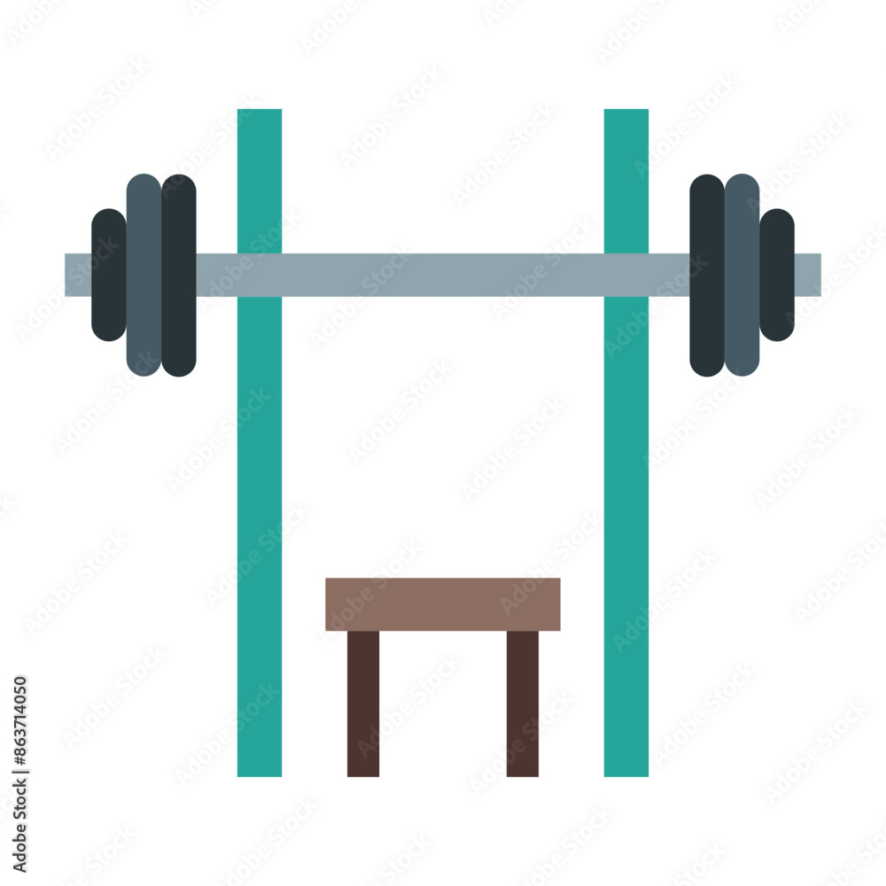 Bench Press flat icon Bench Press flat icon