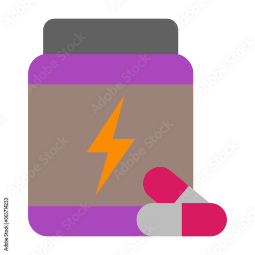 Supplement flat icon