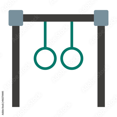 Gymnastic Rings flat icon