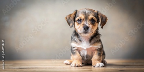 Adorable pocket-sized puppy sitting in a cute pose, puppy, dog, cute, small, miniature, pocket-sized, tiny, canine, animal, pet photo