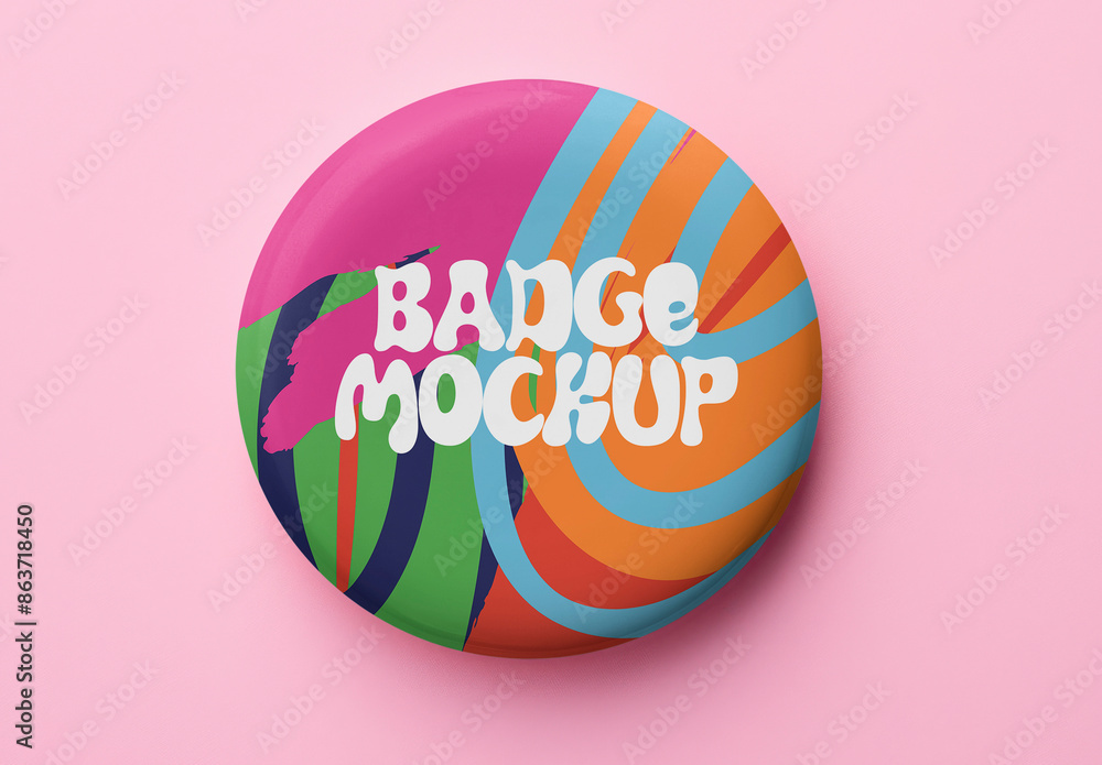 Pin Button Mockup With Generative AI Stock Template | Adobe Stock