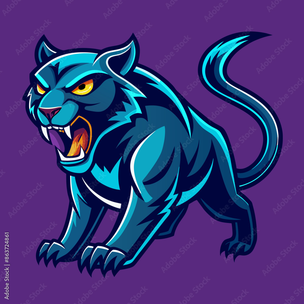 a panther is waking on the way a panther is waking on the way