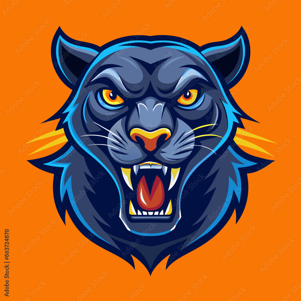 an angry panther head vector design an angry panther head vector design