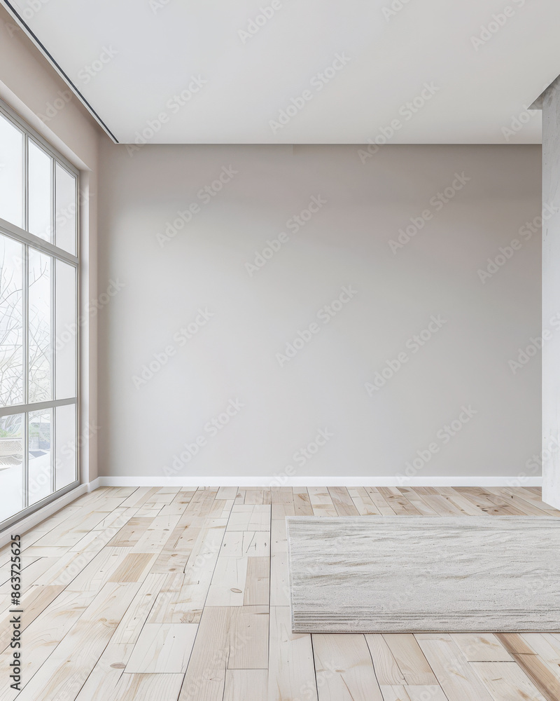 Empty room in a luxury property in neutral tones with natural lighting and no furniture. Interiors composition with copy space for advertising. Empty room in a luxury property in neutral tones with natural lighting and no furniture. Interiors composition with copy space for advertising.