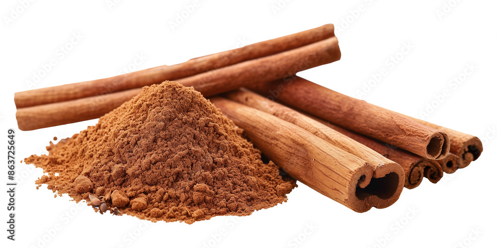 Cinnamon isolated on transparent or white background Cinnamon isolated on transparent or white background