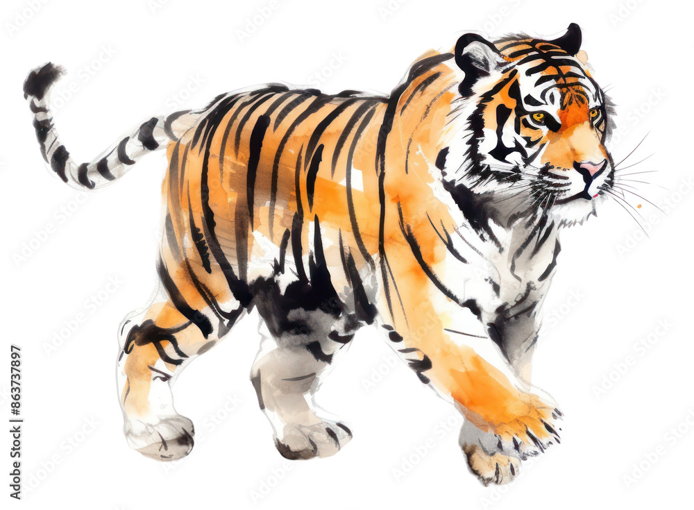 Obraz premium PNG Tiger chinese zodiac wildlife animal mammal.