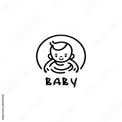 Cute baby logo