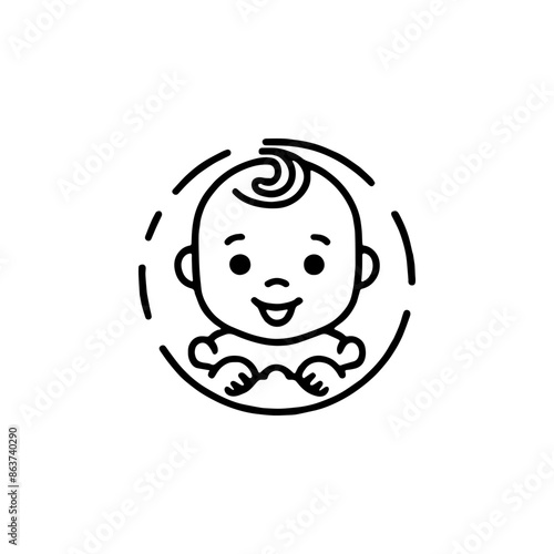 Cute baby logo