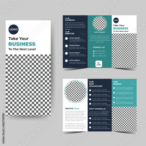 creative business brochure design template with colorful begroaund