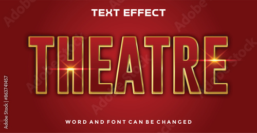 Theatre editable text effect