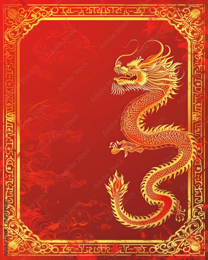 Year of the dragon chinese frame Year of the dragon chinese frame