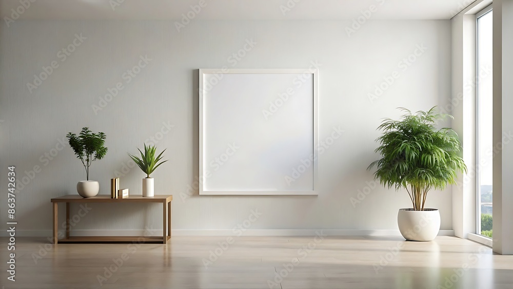 Blank Canvas in a Modern Interior. Blank Canvas in a Modern Interior.