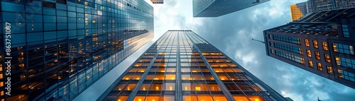 Wallpaper Mural Perspective from within a neighboring residential building looking at business towers, business buildings, contrasting perspective Torontodigital.ca