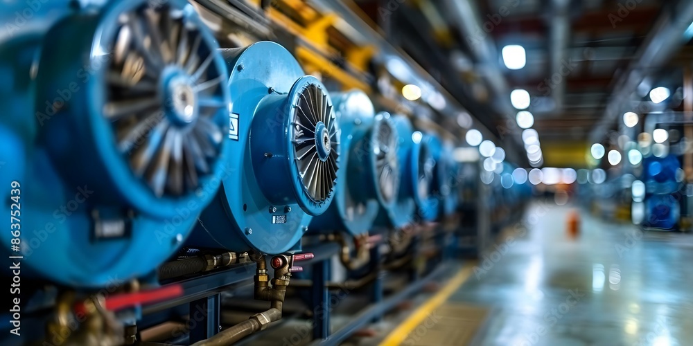 Fototapeta premium Optimizing Performance by Focusing on the Condenser Unit's Heat Exchanger Section. Concept HVAC Maintenance, Heat Exchanger, Condenser Unit, Performance Optimization