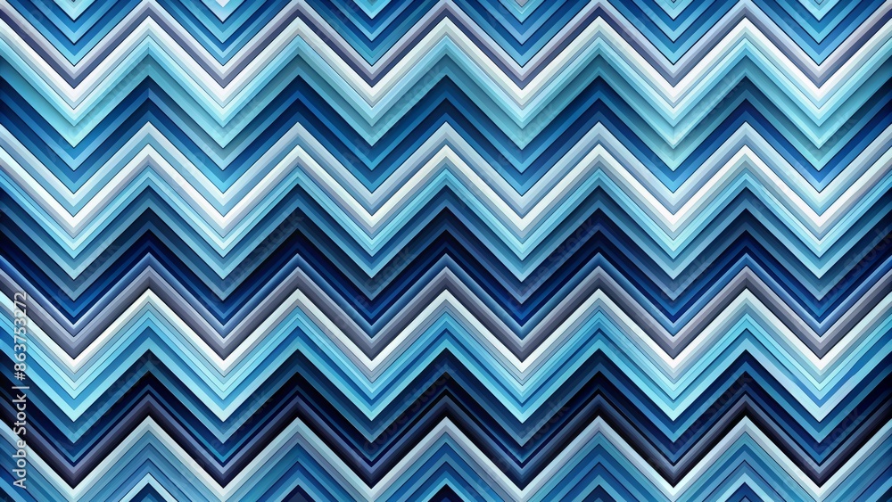 Bold zigzag lines in shades of blue, from pale sky to deep navy, create a dynamic geometric background with 3D depth illusion. Bold zigzag lines in shades of blue, from pale sky to deep navy, create a dynamic geometric background with 3D depth illusion.