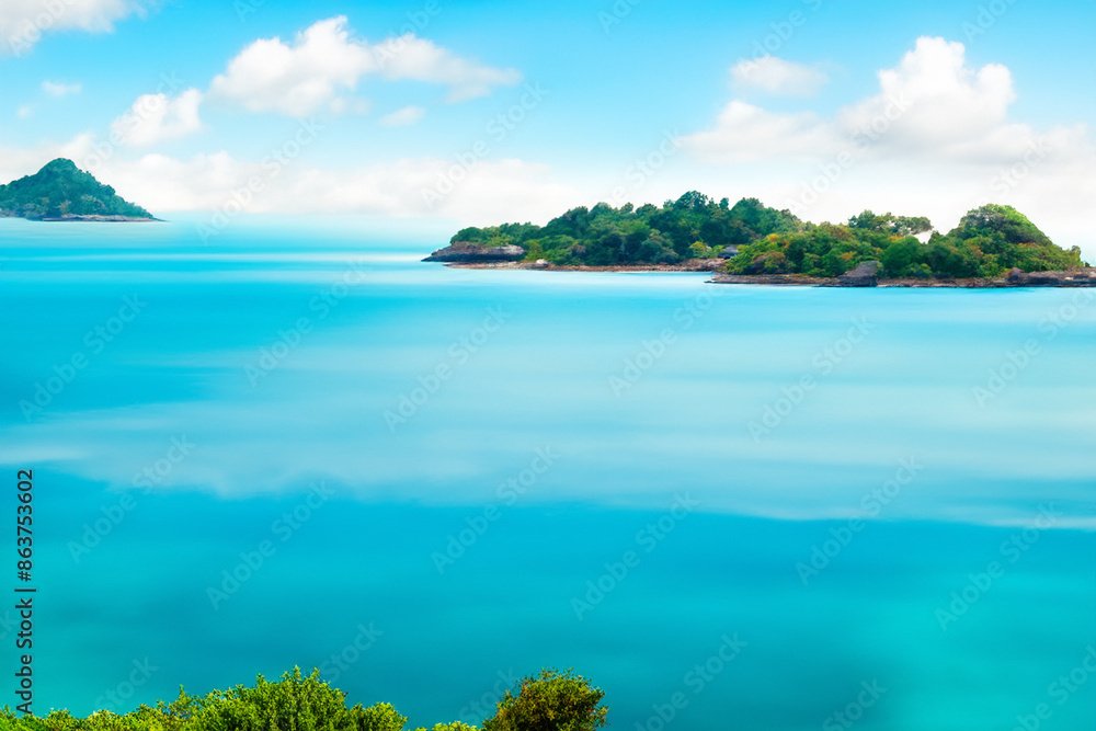 Fototapeta premium island and ocean background