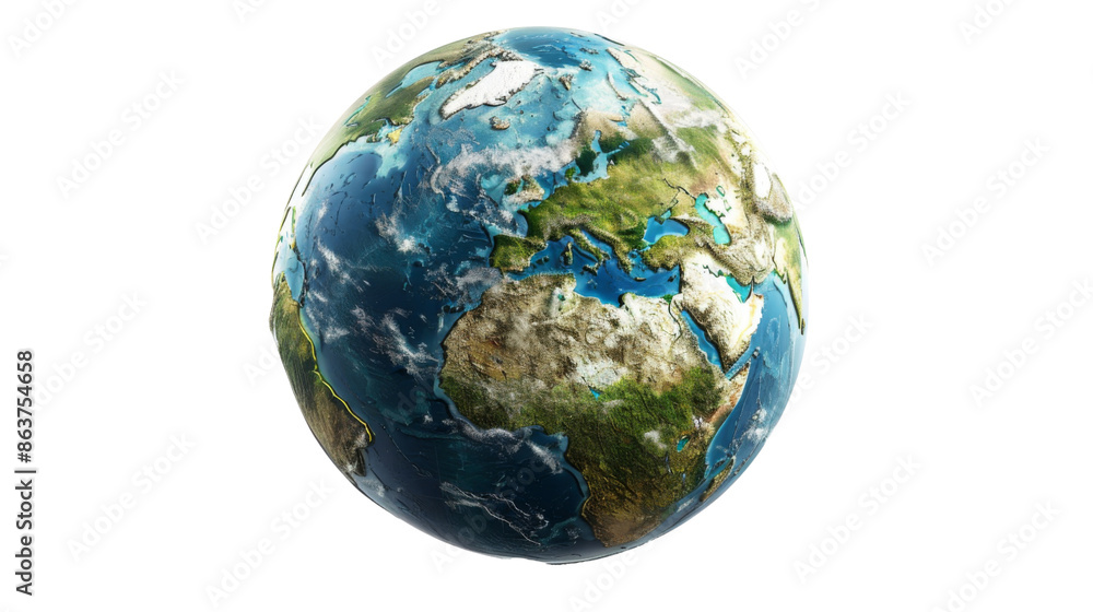 Fototapeta premium Green planet eco concept on transparent background