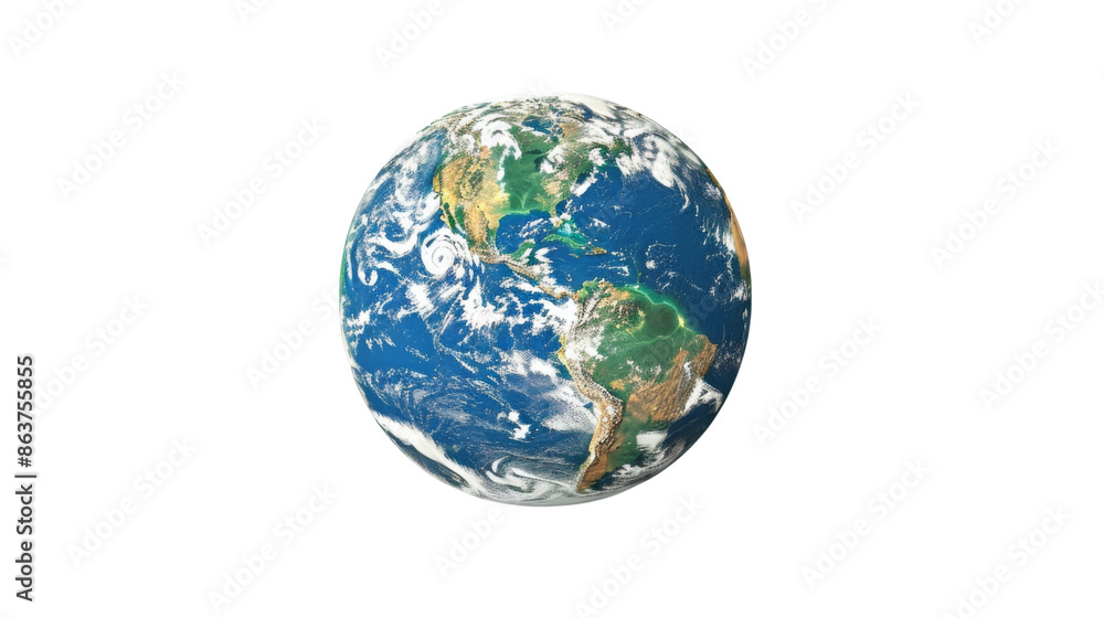 Fototapeta premium Green planet eco concept on transparent background