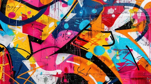 Wallpaper Mural Vibrant Abstract Street Art Graffiti Mural Torontodigital.ca