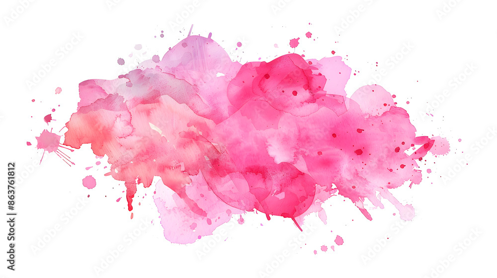 Abstract pink watercolor splash with varying shades and textures, set against a white background. Ideal for creative projects, designs, and artistic backdrops. Abstract pink watercolor splash with varying shades and textures, set against a white background. Ideal for creative projects, designs, and artistic backdrops.
