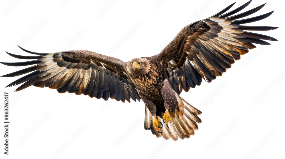 Obraz premium Eagle flying , eagle with spread wings on transparent background