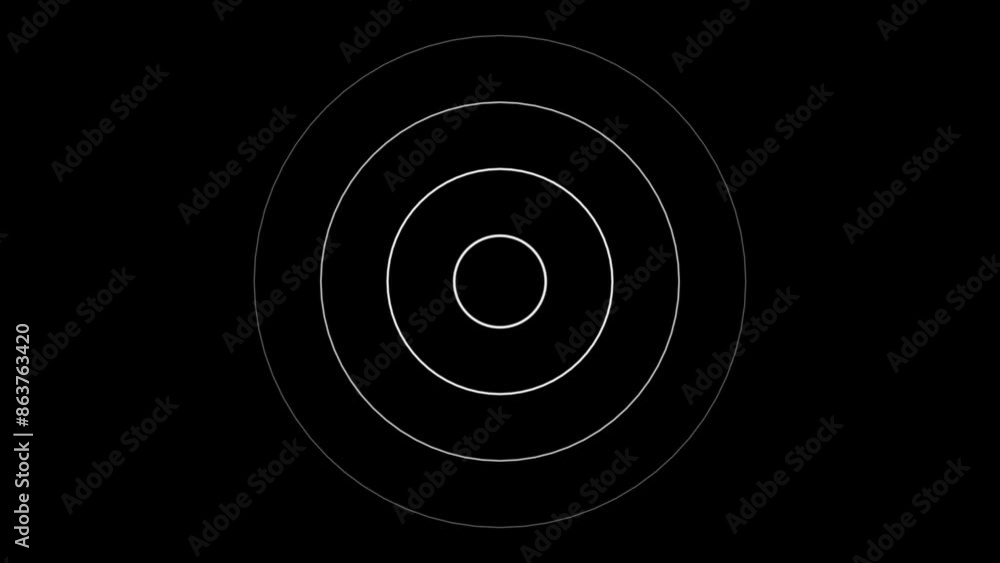 Digital Radio wave circle background. Radio frequency signal 4k animation video. Digital Radio wave circle background. Radio frequency signal 4k animation video.