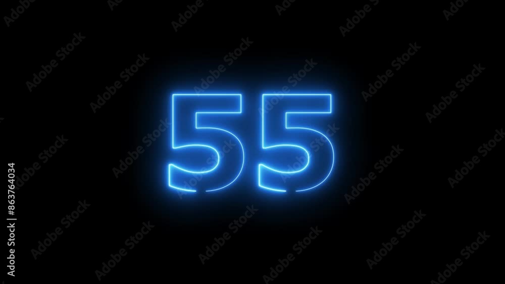 Abstract neon 60 to 0 second timer stopwatch countdown animation 4k video . Abstract neon 60 to 0 second timer stopwatch countdown animation 4k video .